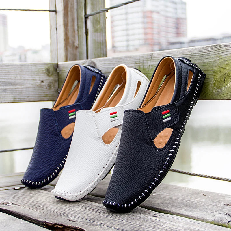 Breathable Leather Loafers - Comfort and Style Redefined - Premium loafers from Lizard Vigilante - Just $37.88! Shop now at Lizard Vigilante