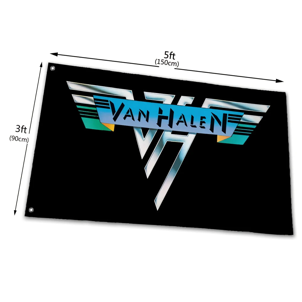 VAN HALEN Rock Band Flag – Eddie Van Halen EVH 5150 Custom Banner – 90x150cm Polyester Flag – Ultimate Tribute to Rock Legends - Premium banner from Lizard Vigilante - Just $17.99! Shop now at Lizard Vigilante