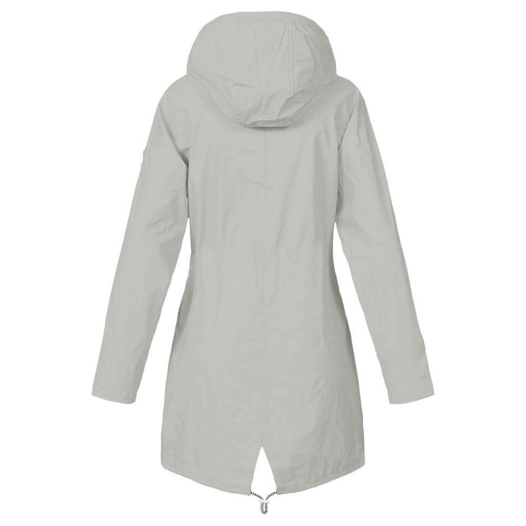 Waterproof Hooded Windbreaker Rain Jacket for Women – Full Zip Snow Coat with Pockets - Premium coat from Lizard Vigilante - Just $44.88! Shop now at Lizard Vigilante