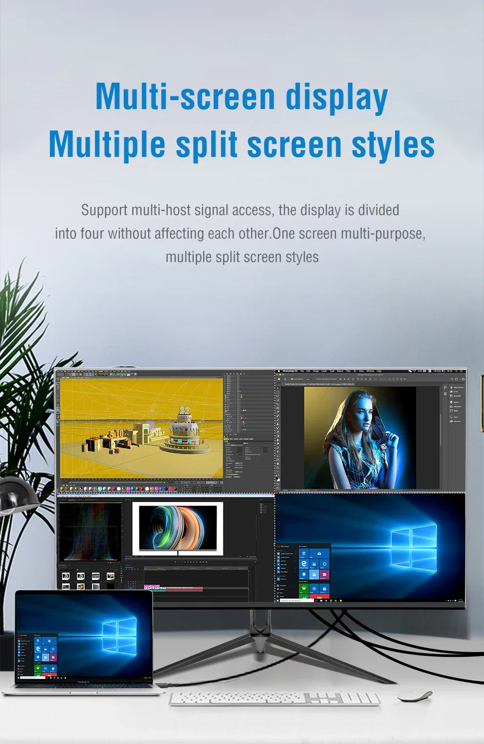 Anmite  27"IPS 4K HDR UHD [3840 x 2160] Gaming Monitor PC HDMI Led Display