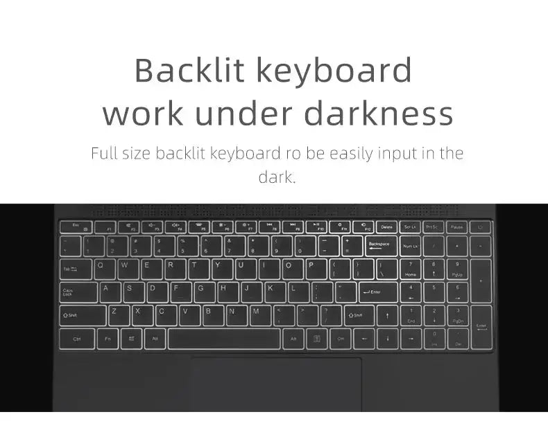 Russian keyboard 15.6 Inch DDR4 16GB RAM Intel Celeron N5095 WiFi Business Office Online Class Notebook Window 10