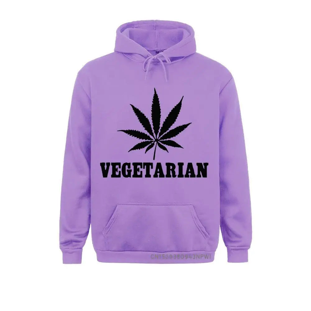 Vegetarian Weed Gift Sweatshirt for Men – Green Hemp Leaves Statement Hoodie, Funny Sportswear - Premium Long-sleeve hoodie from Lizard Vigilante - Just $34.99! Shop now at Lizard Vigilante