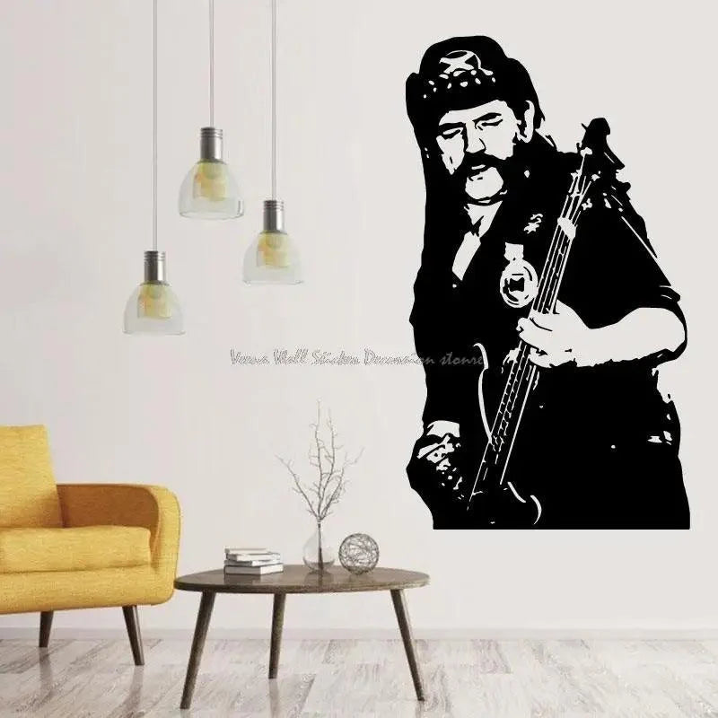 Lemmy Wall Sticker – Heavy Metal Vinyl Art for Home & Music Room Decor - Premium wall sticker from Lizard Vigilante - Just $15.99! Shop now at Lizard Vigilante