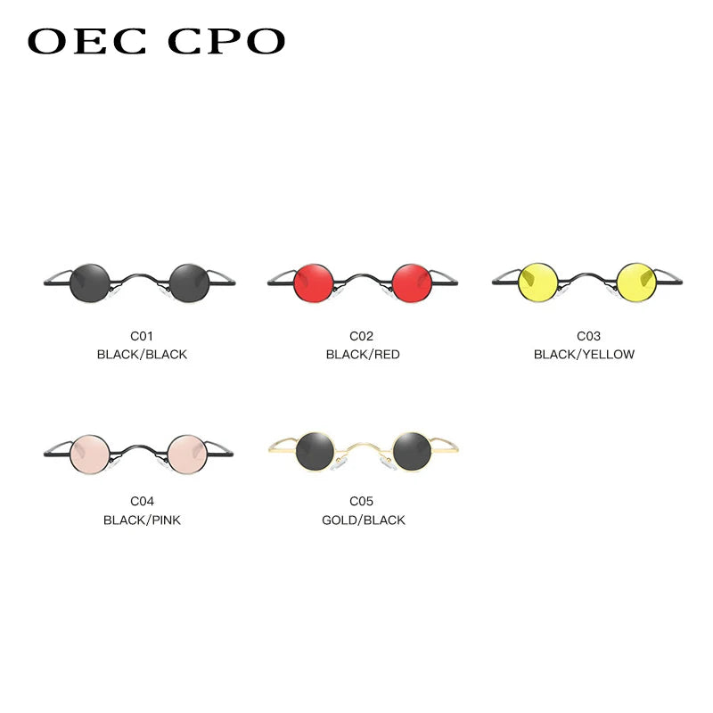 Backstage Riot Vintage Round Shades – Rock Punk Metal Sunglasses With Wide Bridge