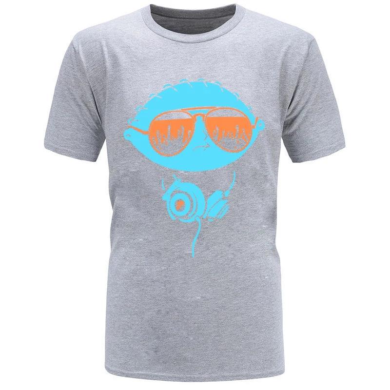 DJ Stewie Hip Hop T-Shirt - 100% Cotton Crew Neck | Heavy Metal Rapper Tees for Men | Custom Street Music Tops for Summer - Premium  from Lizard Vigilante - Just $23.99! Shop now at Lizard Vigilante