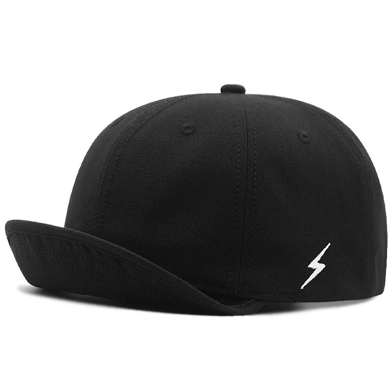 Large Head Up-turn Peak Snapback Hat Man Woman 5CM Short Brim Baseball Cap 55-60cm 60-65cm - Premium  from Lizard Vigilante - Just $40.99! Shop now at Lizard Vigilante