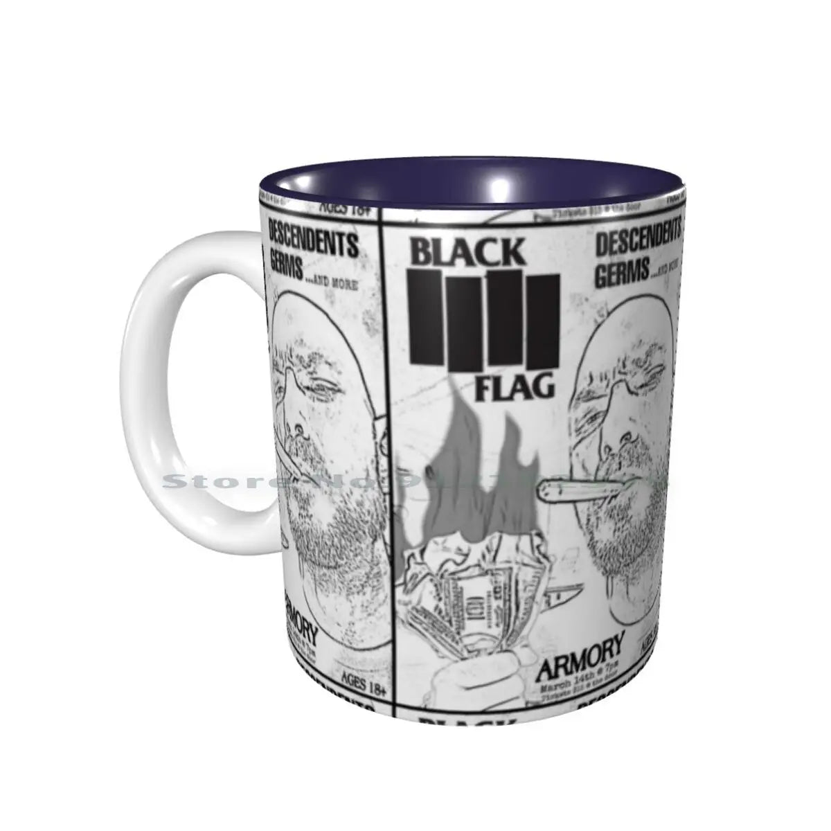 Black Flag Armory Ceramic Mug – Punk, Thrash Metal, and Protest-Themed Coffee Cup - Premium Ceramic Mugs from Lizard Vigilante - Just $22.88! Shop now at Lizard Vigilante