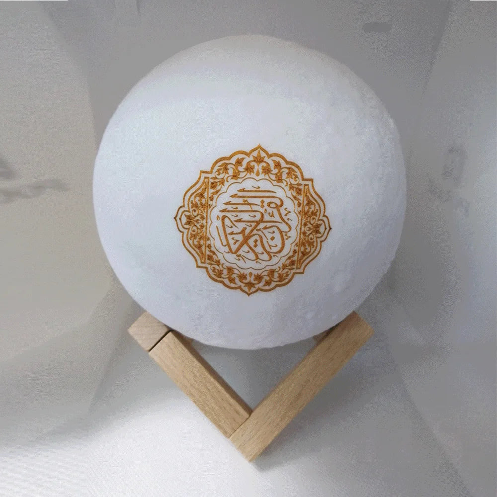 Quran Bluetooth Speakers Colorful Remote Control Small Moonlight LED Night Light Moon Lamp Moonlight Wireless Quran Speaker