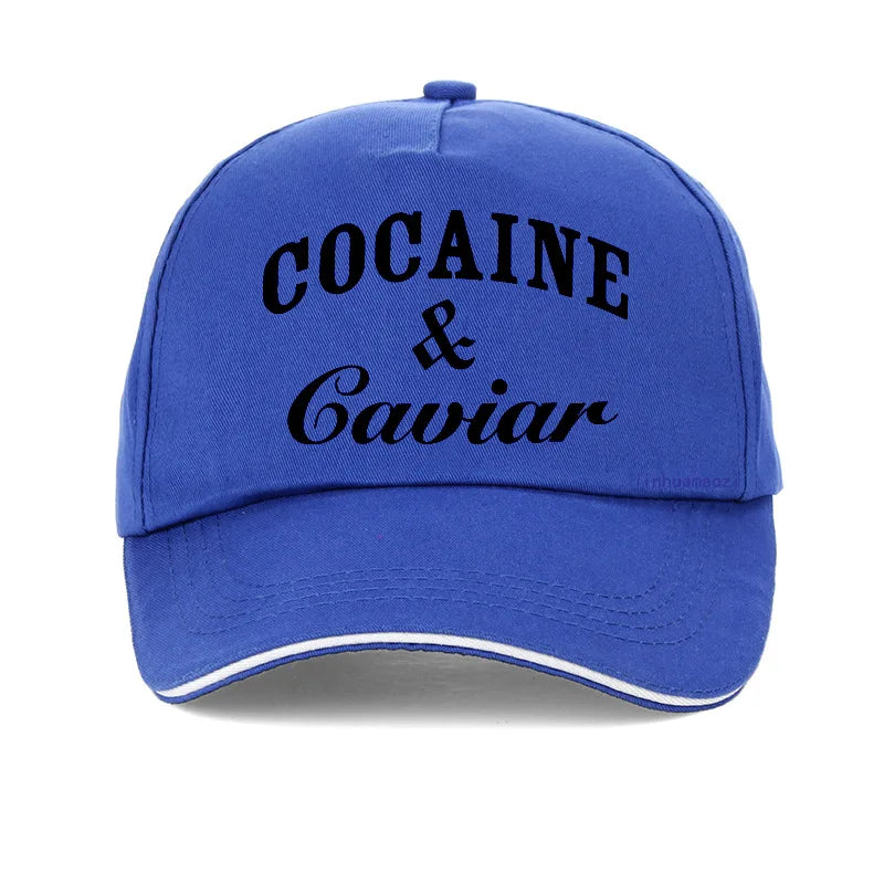 Cocaine & Caviar Baseball Cap Men Women Fashion Sport Casual Golf Cap High Quality Cotton adjustable Snapback hats - Premium cap from Lizard Vigilante - Just $23.99! Shop now at Lizard Vigilante