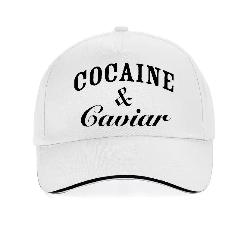 Cocaine & Caviar Baseball Cap Men Women Fashion Sport Casual Golf Cap High Quality Cotton adjustable Snapback hats - Premium cap from Lizard Vigilante - Just $23.99! Shop now at Lizard Vigilante