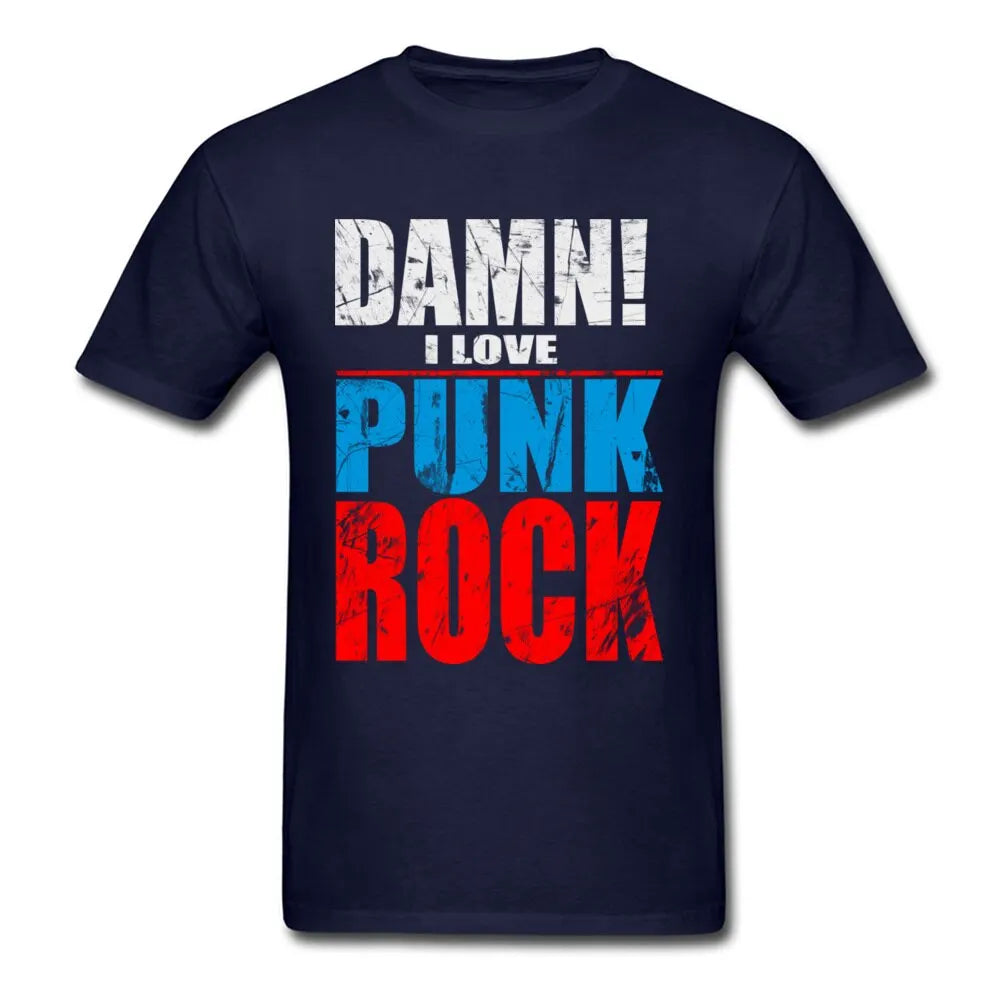 Damn I Love Punk Rock T Shirts Men Tee Shirt Men's - Premium t-shirt from Lizard Vigilante - Just $23.49! Shop now at Lizard Vigilante