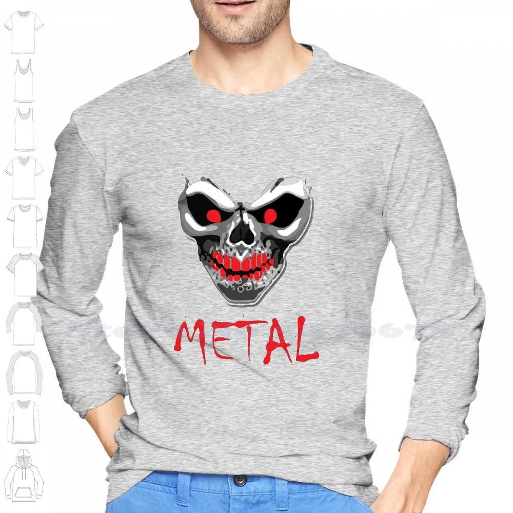 Heavy Metal Music Skull Devil 100% Cotton T-Shirt Heavy Metal Music Hard And Roll Dark Underground Emo Electric Guitar Case Cool - Lizard Vigilante