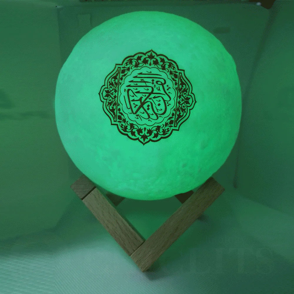 Quran Bluetooth Speakers Colorful Remote Control Small Moonlight LED Night Light Moon Lamp Moonlight Wireless Quran Speaker