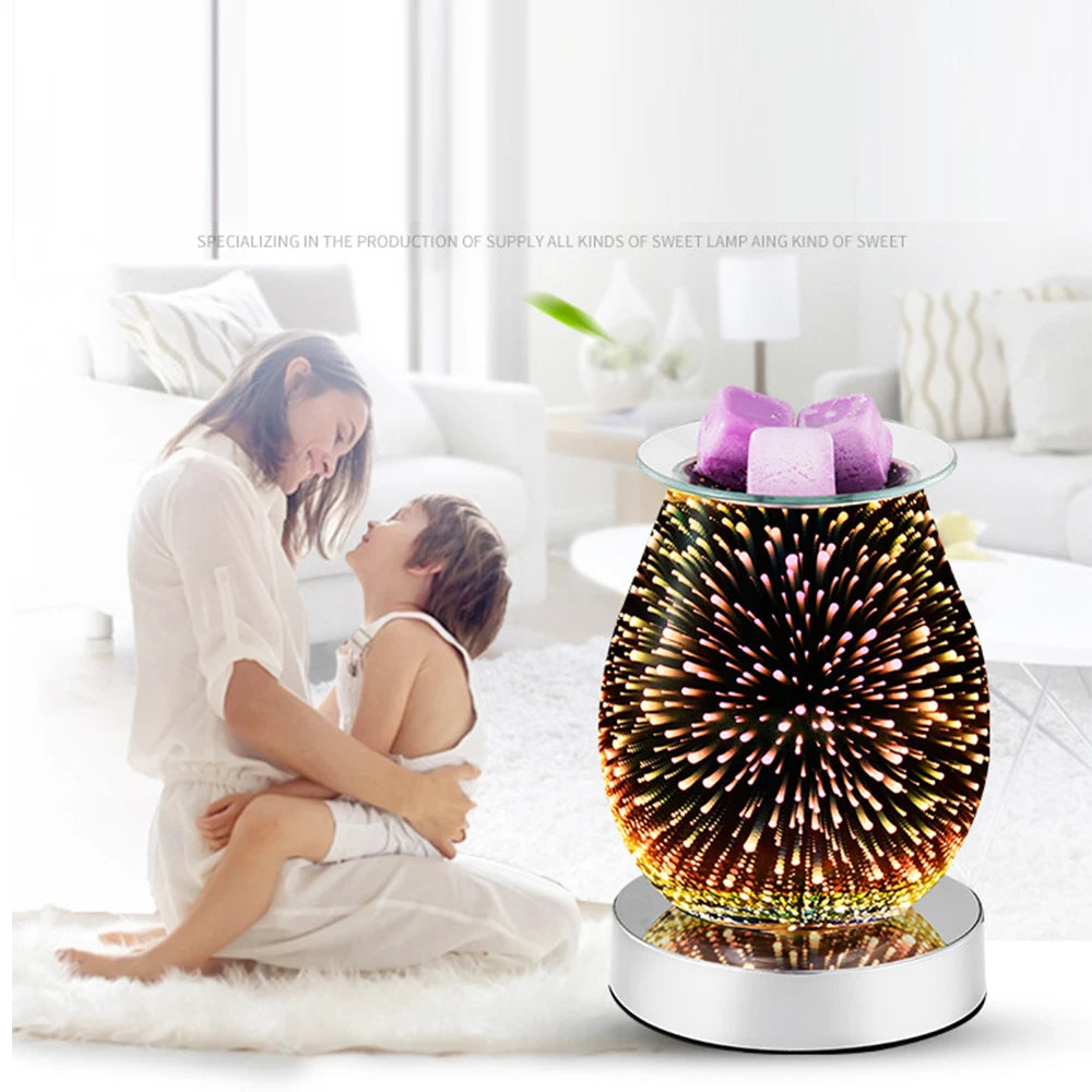 3D Fireworks Effect Electric Wax Melter & Aromatherapy Machine - Premium Aromatherapy machine from Lizard Vigilante - Just $38.88! Shop now at Lizard Vigilante