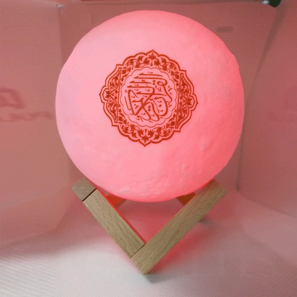 Quran Bluetooth Speakers Colorful Remote Control Small Moonlight LED Night Light Moon Lamp Moonlight Wireless Quran Speaker