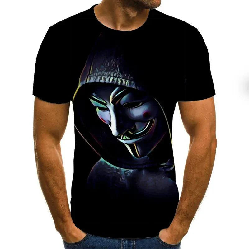 Joker 3D Print T Shirt Men Women Vendetta Tshirt Summer Casual Short Sleeve O-neck Streetwear Tops & Tees - Premium T-shirt from Lizard Vigilante - Just $23.99! Shop now at Lizard Vigilante