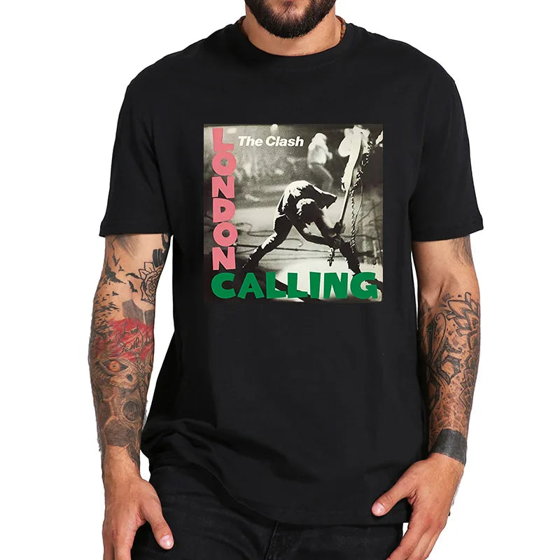 London Calling The Clash Album T-shirt 3D print Tshirt English Rock Band Summer High Quality Soft Round Neck Tops - Premium T-shirt from Lizard Vigilante - Just $18.88! Shop now at Lizard Vigilante