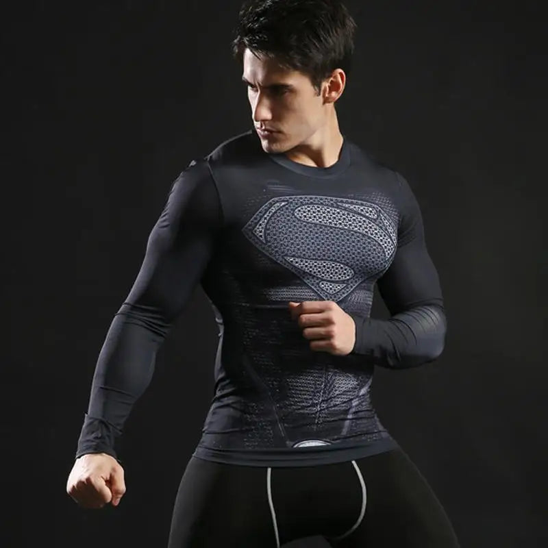 Superheroes 3D Printed Tshirts Men Compression Shirts Long Sleeve Tops Fitness T-shirts Novelty Slim Tights Tee Male Cosplay Costume - Premium  from Lizard Vigilante - Just $23.99! Shop now at Lizard Vigilante