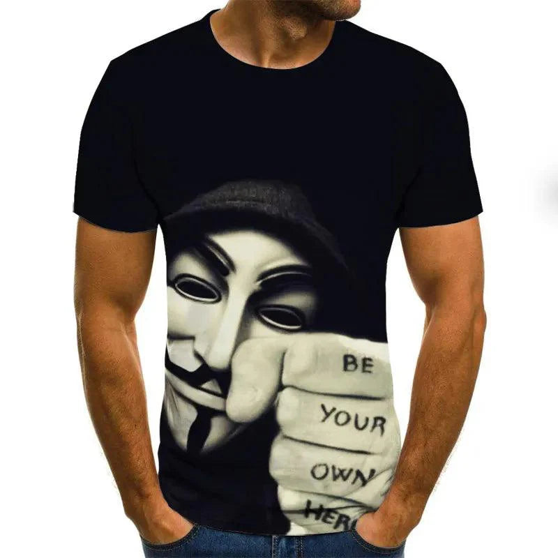 Joker 3D Print T Shirt Men Women Vendetta Tshirt Summer Casual Short Sleeve O-neck Streetwear Tops & Tees - Premium T-shirt from Lizard Vigilante - Just $24.39! Shop now at Lizard Vigilante