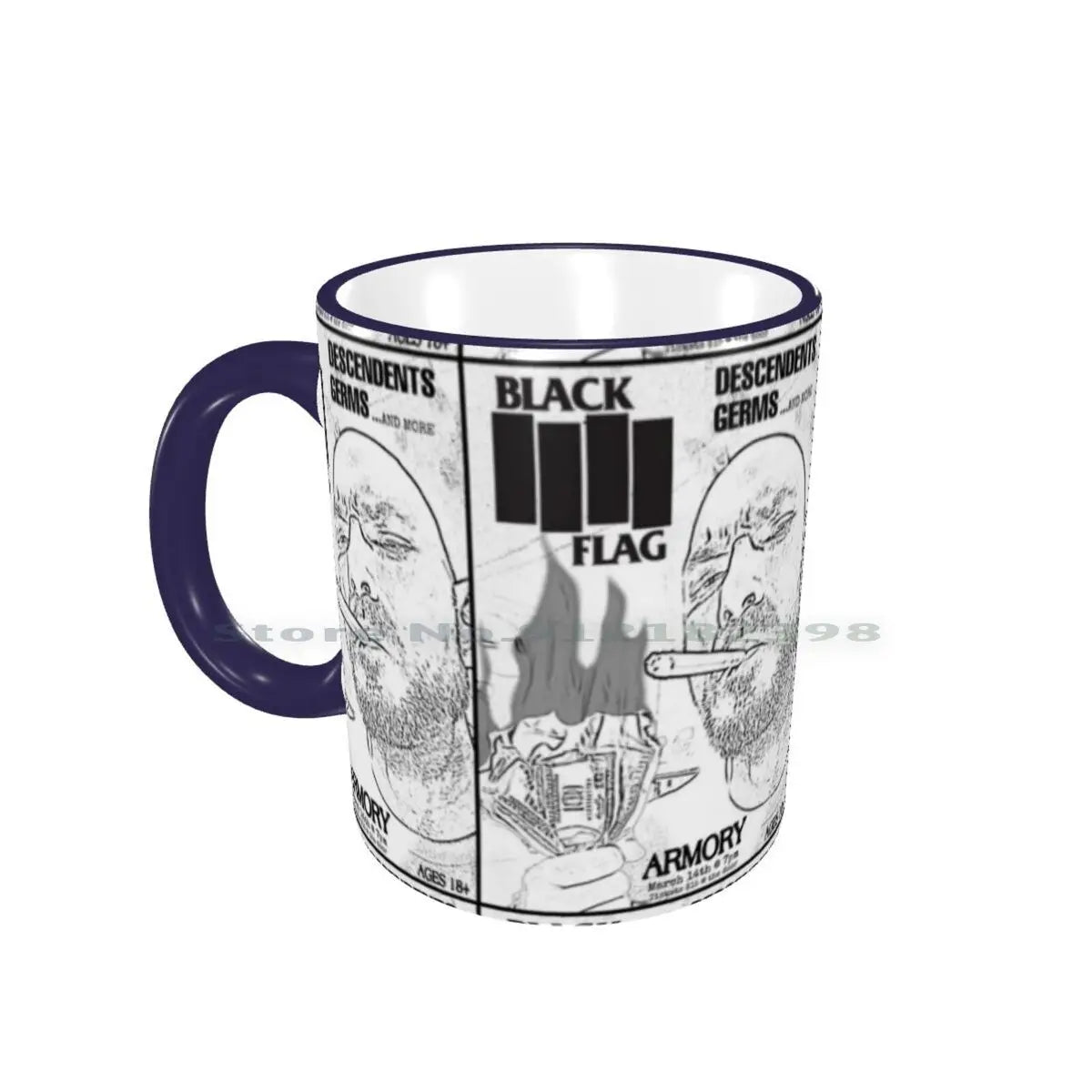 Black Flag Armory Ceramic Mug – Punk, Thrash Metal, and Protest-Themed Coffee Cup - Premium Ceramic Mugs from Lizard Vigilante - Just $22.88! Shop now at Lizard Vigilante