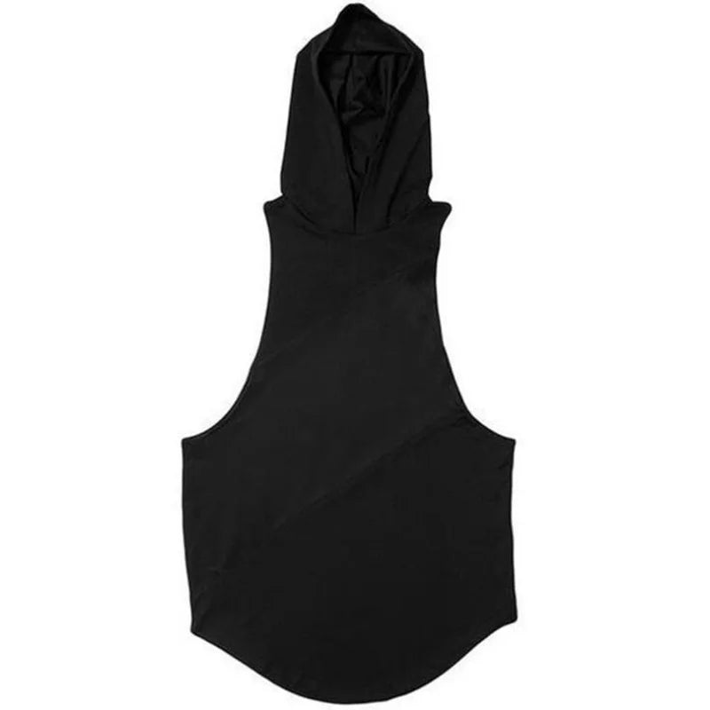 "THRASH & SWEAT" Muscle Hoodie Tank – Men’s Cotton Gym Stringer with Hood | Shred-Ready Sleeveless Vest for Hardcore Training & Street Heat - Premium vest from dsers - Just $34.99! Shop now at Lizard Vigilante