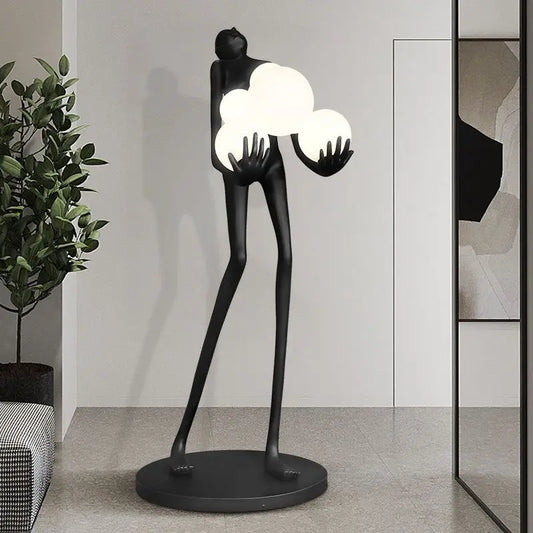 Modern Human Body Resin Decorative Abstract Statue Sculpture Lamp Floor Art Light Women Lady Home Decor Animal Decorative Bronze