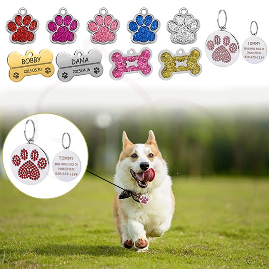 Personalized Engraved Dog ID Tags – Custom Address Tags for Dogs and Cats - Premium dog tags from Lizard Vigilante - Just $13.88! Shop now at Lizard Vigilante