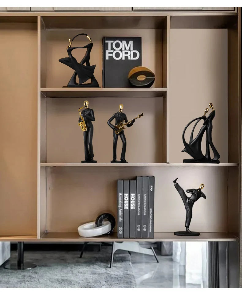 Abstract Sculpture Human Figurines Modern Home Decoration Resin Character Statue Living Room Office Bookshelf Decor Accessories