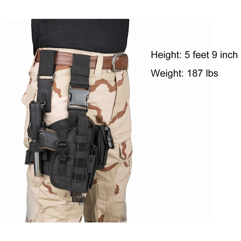 Tactical Leg Gun Holster Outdoor Multi-function Camouflage Bag Tied Leg Pistol Protective Cover Phone Pocket Hunting Gear - Premium  from Lizard Vigilante - Just $29.99! Shop now at Lizard Vigilante