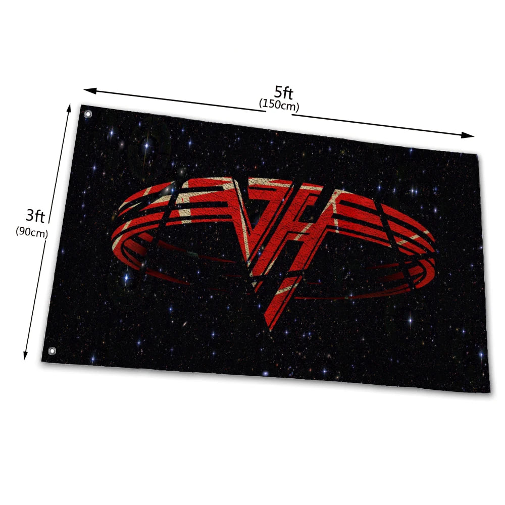 VAN HALEN Rock Band Flag – Eddie Van Halen EVH 5150 Custom Banner – 90x150cm Polyester Flag – Ultimate Tribute to Rock Legends - Premium banner from Lizard Vigilante - Just $17.99! Shop now at Lizard Vigilante