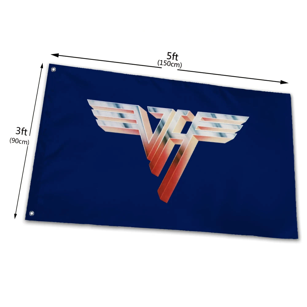 VAN HALEN Rock Band Flag – Eddie Van Halen EVH 5150 Custom Banner – 90x150cm Polyester Flag – Ultimate Tribute to Rock Legends - Premium banner from Lizard Vigilante - Just $17.99! Shop now at Lizard Vigilante