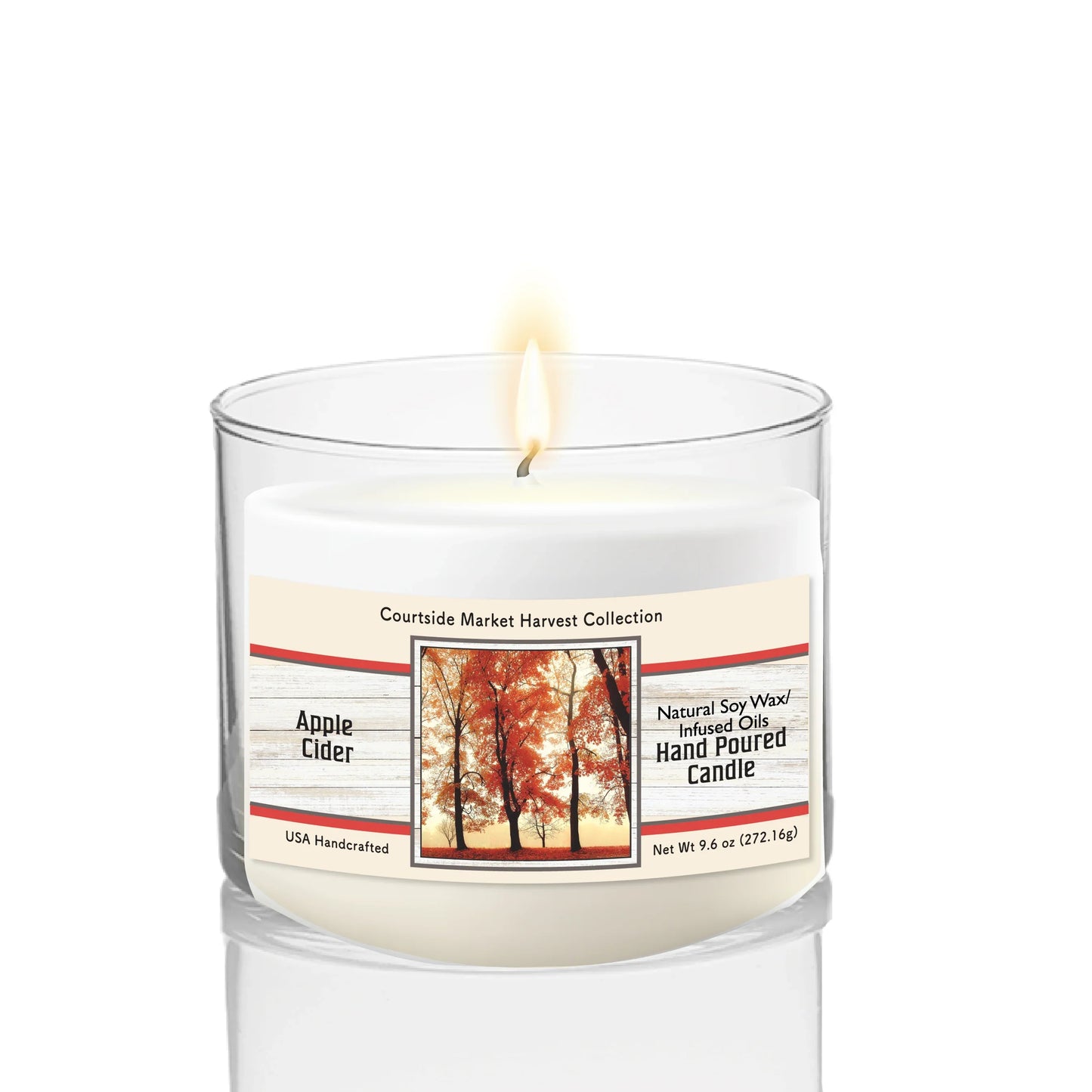 TD Courtside Market Autumn Glow Scented Candle Soy Wax in Glass Jar for Fall & Winter