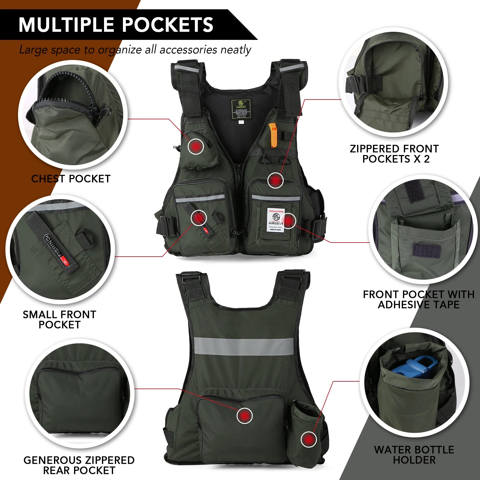 “DEADFLOAT 110” Tactical Life Vest – Pro-Grade Buoyancy Fishing Vest with Multi-Gear Pockets & Emergency Whistle for Men Who Refuse to Sink - Premium vest from dsers - Just $72.99! Shop now at Lizard Vigilante