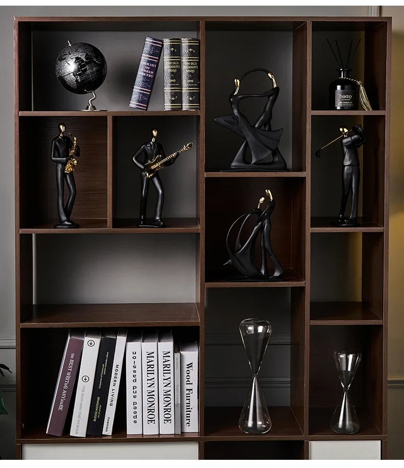 Abstract Sculpture Human Figurines Modern Home Decoration Resin Character Statue Living Room Office Bookshelf Decor Accessories