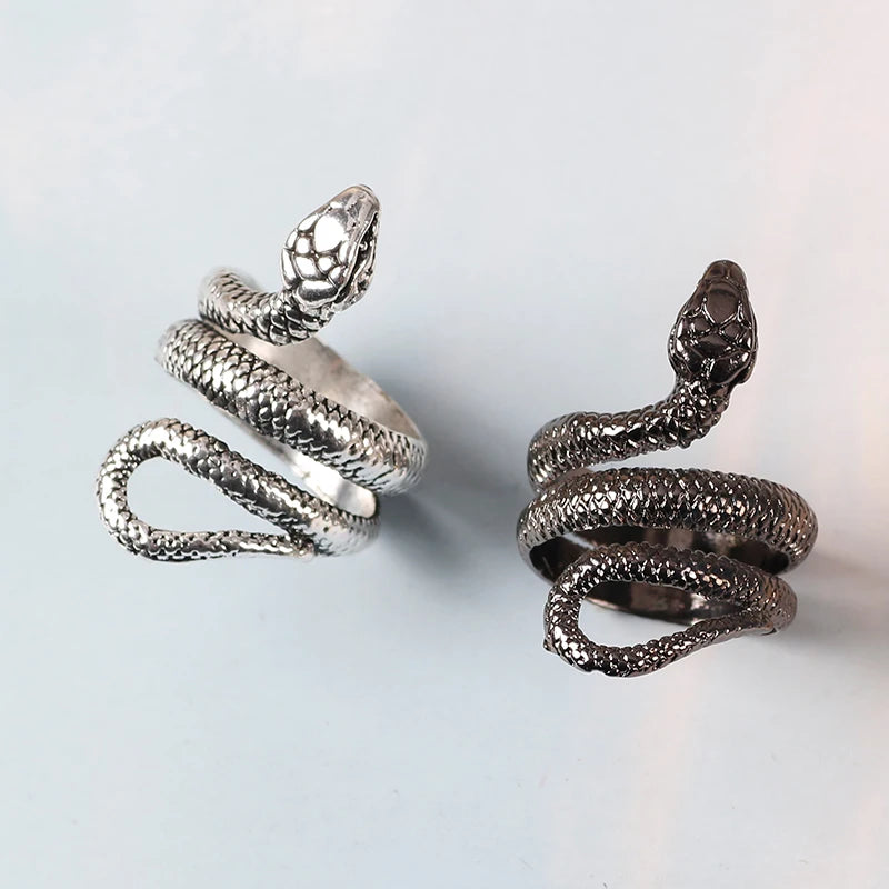 Fashion Retro Snake Ring Hip Hop Rock Men And Women Jewelry Adjustable Opening Ring - Premium  from Lizard Vigilante - Just $5.99! Shop now at Lizard Vigilante