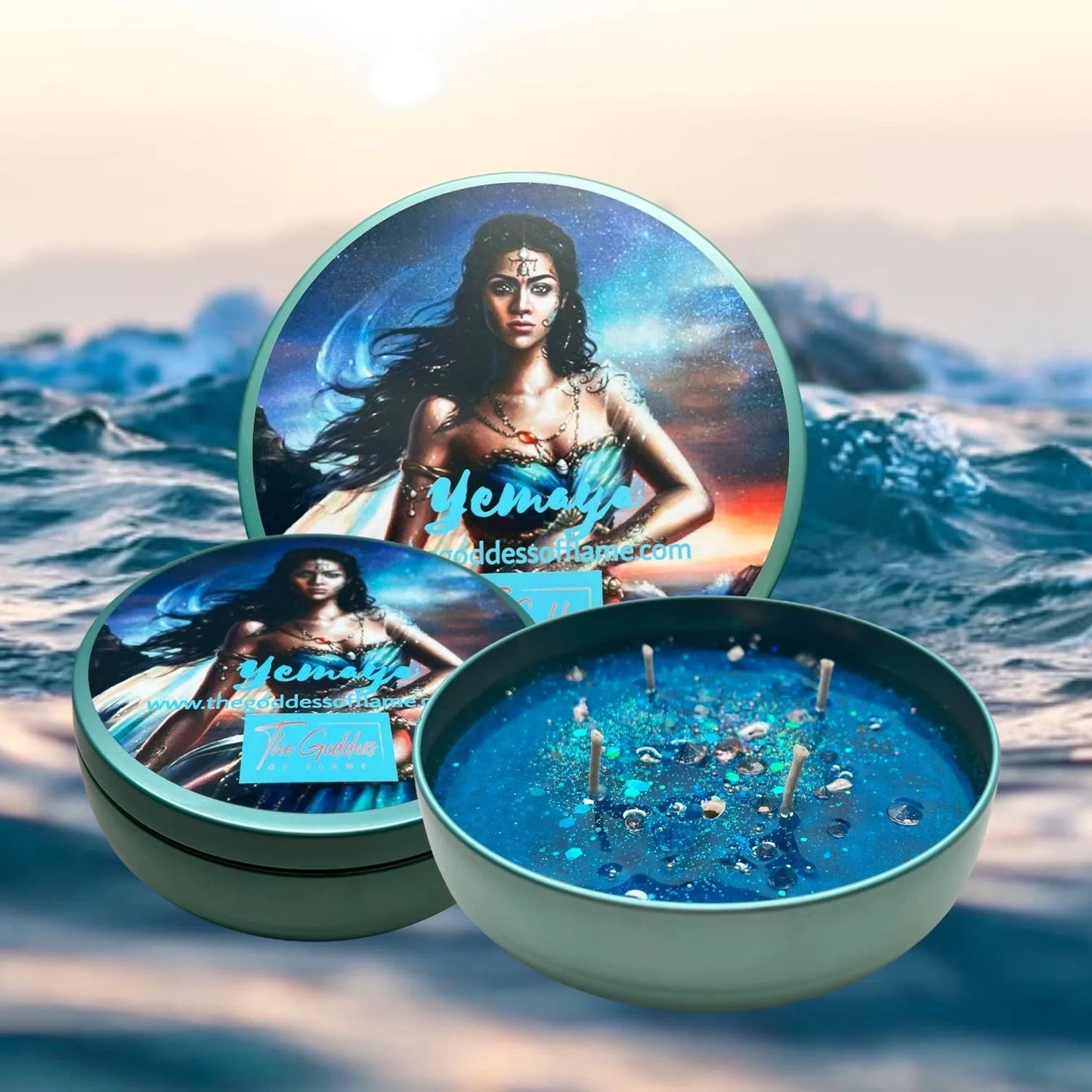 TD Yemaya Custom Scented Candle Luxurious Coconut Wax in Elegant Cups Highly Scented for Valentine's Day