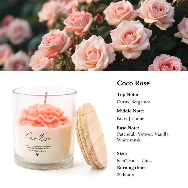 AIKUN Long-Lasting Aromatherapy Soy Wax Daisy Glass Jar Scented Candle with Essential Oils for Home Decor Gift Set