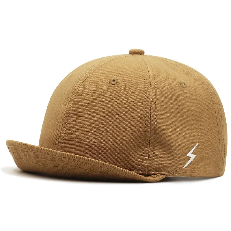 Large Head Up-turn Peak Snapback Hat Man Woman 5CM Short Brim Baseball Cap 55-60cm 60-65cm - Premium  from Lizard Vigilante - Just $40.99! Shop now at Lizard Vigilante
