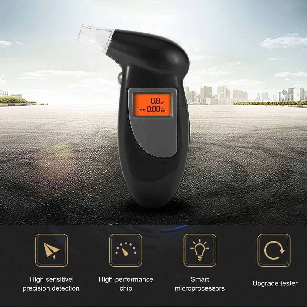 Stop Drunk Driving! Advanced Backlight Digital Alcohol Tester Digital Alcohol Breath Tester Breathalyzer Analyzer LCD Detector Backlight Light Hot - Lizard Vigilante