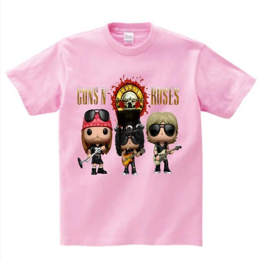 Children Print Slash Rock Band Gun N Roses T-shirt O-Neck Short Sleeves Summer Boy&Girl Cool Casual Tee Baby T Shirt  Fashion - Premium tshirt from Lizard Vigilante - Just $23.99! Shop now at Lizard Vigilante