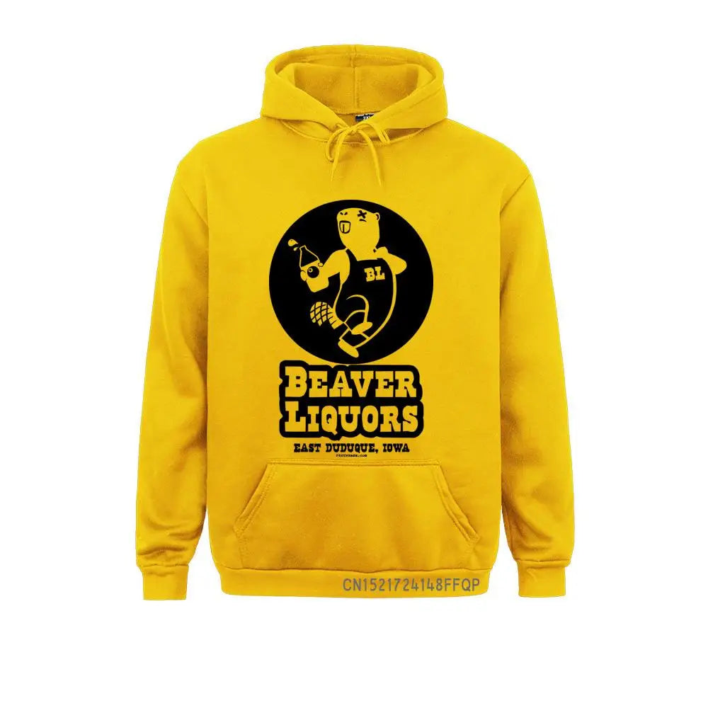 Beaver Liquors Men Sweatshirt Slim Fit Men's Funny Rude Novelty Humor Sweatshirts Hoodies - Premium Hoodie from Lizard Vigilante - Just $47.99! Shop now at Lizard Vigilante