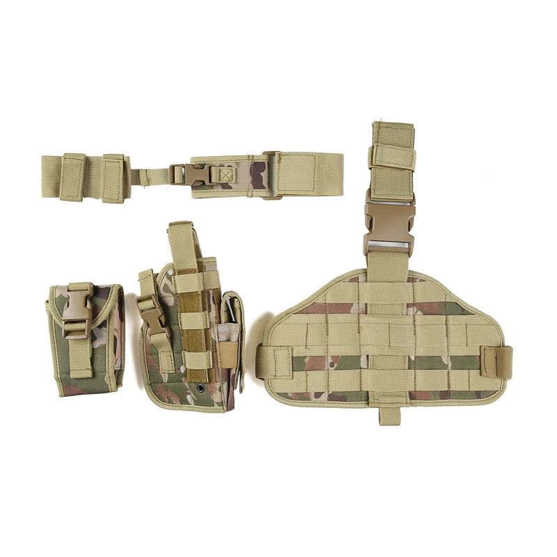 Tactical Leg Gun Holster Outdoor Multi-function Camouflage Bag Tied Leg Pistol Protective Cover Phone Pocket Hunting Gear - Premium  from Lizard Vigilante - Just $29.99! Shop now at Lizard Vigilante