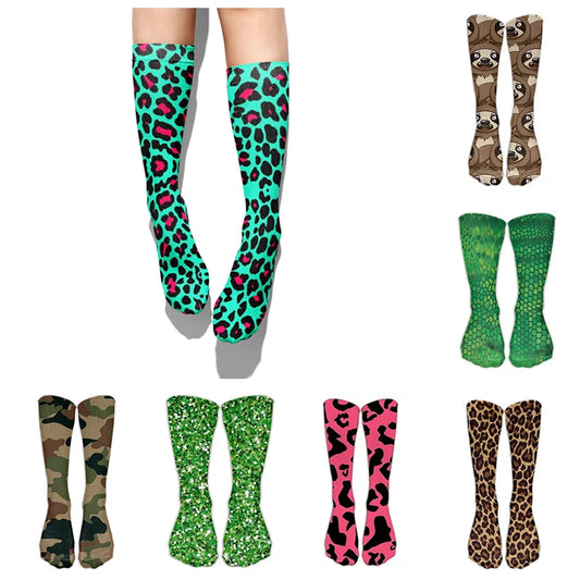 Leopard Snake Sexy Novelty Socks for Women – High Knee Fun & Fashion - Premium socks from Lizard Vigilante - Just $16.99! Shop now at Lizard Vigilante