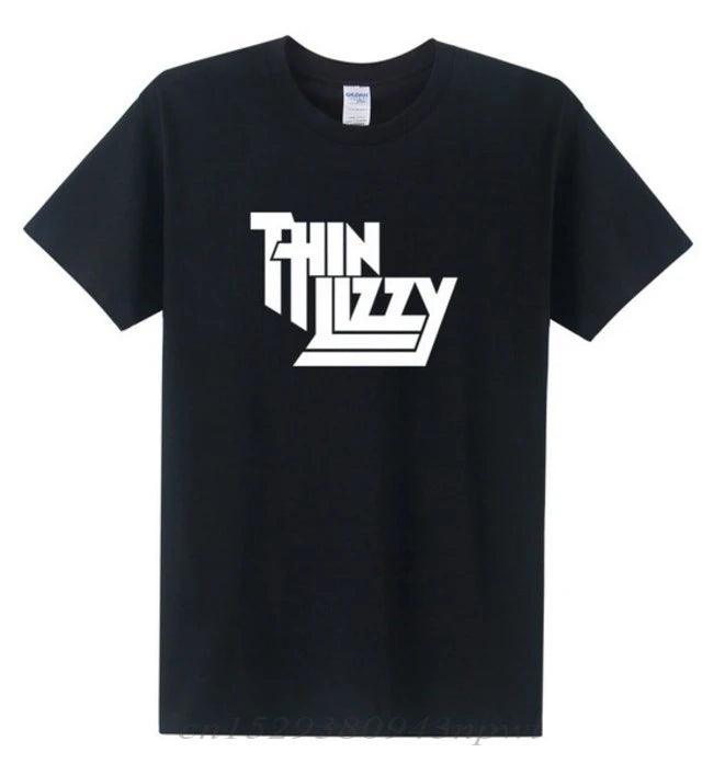 Thin Lizzy Heavy Metal Rock Band T Shirt Men Tops Music Singer T-shirt Short Sleeve Cotton O-neck Tee Top Clothes - Premium T-shirt from Lizard Vigilante - Just $22.99! Shop now at Lizard Vigilante