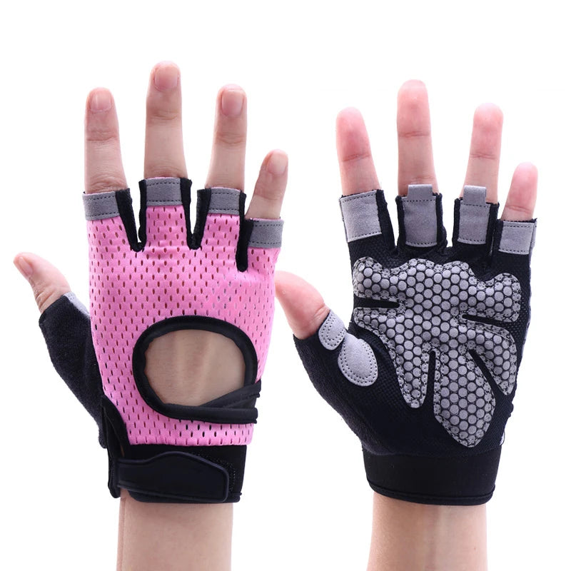 Coolfit Breathable Fitness Gloves Weight Lifting For Heavy Exercise Sport Gym Gloves Women Body Building Non-Slip Half Finger - Premium fitness gloves from Lizard Vigilante - Just $18.99! Shop now at Lizard Vigilante