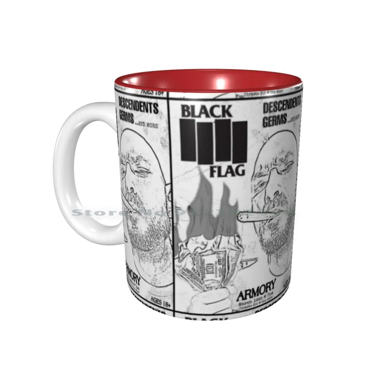 Black Flag Armory Ceramic Mug – Punk, Thrash Metal, and Protest-Themed Coffee Cup - Premium Ceramic Mugs from Lizard Vigilante - Just $22.88! Shop now at Lizard Vigilante