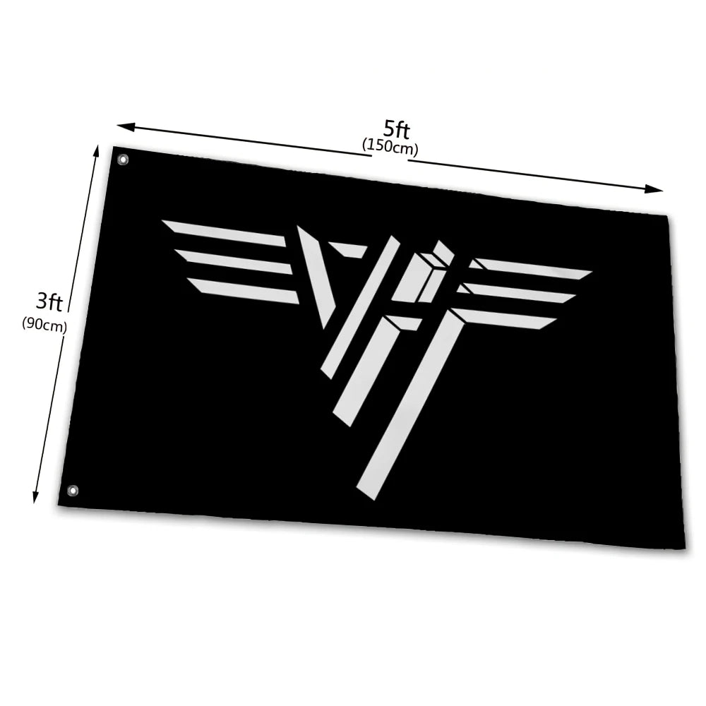 VAN HALEN Rock Band Flag – Eddie Van Halen EVH 5150 Custom Banner – 90x150cm Polyester Flag – Ultimate Tribute to Rock Legends - Premium banner from Lizard Vigilante - Just $17.99! Shop now at Lizard Vigilante