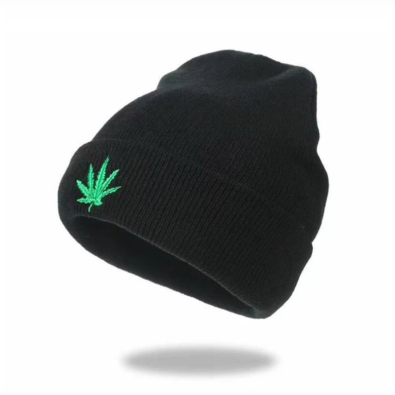 New Classic Fashion Men Women Winter Weed Leaf Beanie Hats - Premium unisex beanie from Lizard Vigilante - Just $18.88! Shop now at Lizard Vigilante