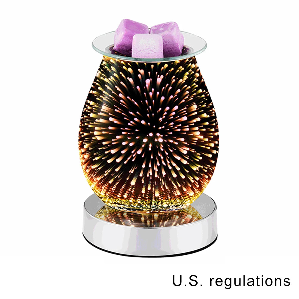 3D Fireworks Effect Electric Wax Melter & Aromatherapy Machine - Premium Aromatherapy machine from Lizard Vigilante - Just $38.88! Shop now at Lizard Vigilante