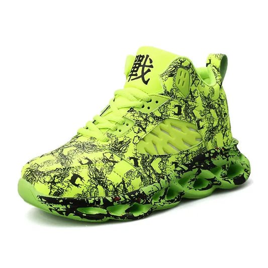 High Top Lightweight Running Shoes Men Sports Shoes Men Sneakers Men's Shoes Sport Yellow Training Gym - Premium high tops from Lizard Vigilante - Just $21.99! Shop now at Lizard Vigilante